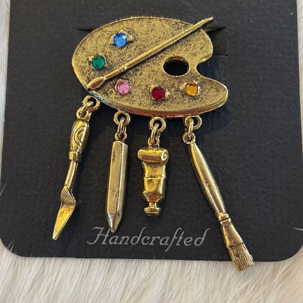 Artist Palette Brooch NEW